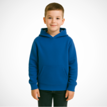 Warm Kids Hoodies – Cotton Blend, Fleece Lined, Adjustable Hood, Kangaroo Pocket, Soft & Durable, Suitable for School & Play, Sizes 2T to 14Y, Multiple Colors, Customizable